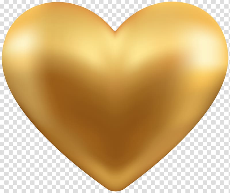 gold heart illustration, Gold , Gold Heart transparent background PNG clipart