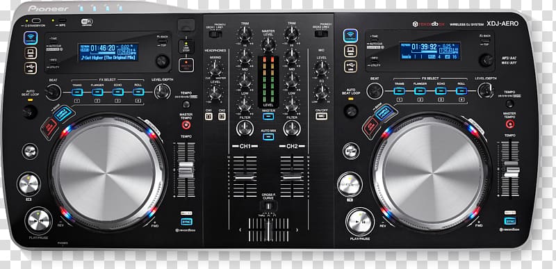 Disc jockey DJ controller Pioneer DJ Pioneer XDJ-AERO, Digital mixer with DSP FX, 2-channel CDJ, others transparent background PNG clipart
