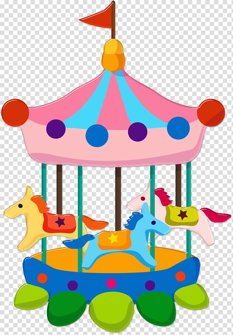 Carousel Cartoon Animals Card Game, Circus transparent background PNG clipart
