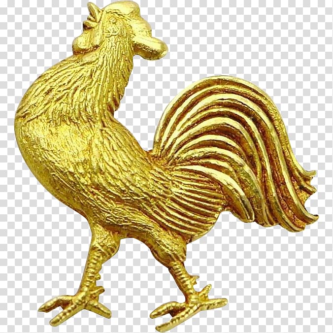 Rooster Tie pin Lapel pin Gold, Pin transparent background PNG clipart