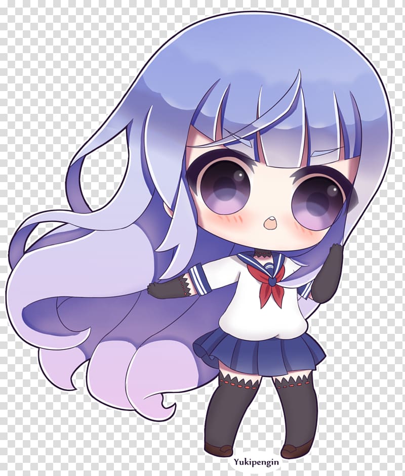 Yandere Simulator Chibi Art Drawing, Chibi transparent background PNG clipart