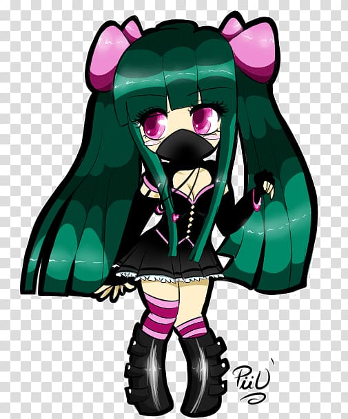 Cybergoth Goth subculture Anime Drawing, Anime transparent background PNG clipart