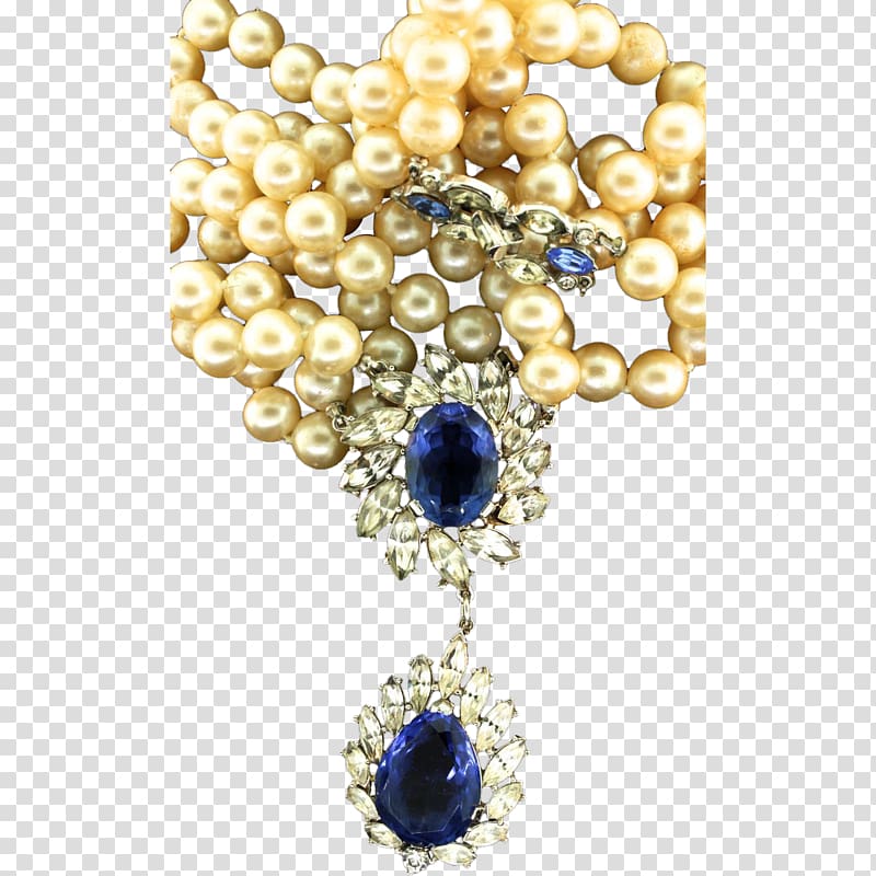 Pearl Sapphire Necklace Jewellery Cobalt blue, sapphire transparent background PNG clipart