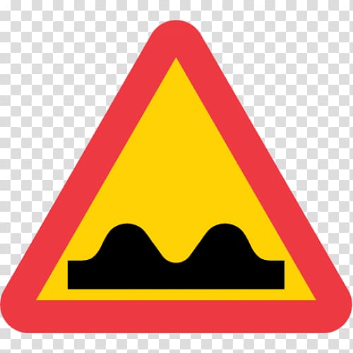Speed bump Traffic sign Warning sign Road , road transparent background PNG clipart