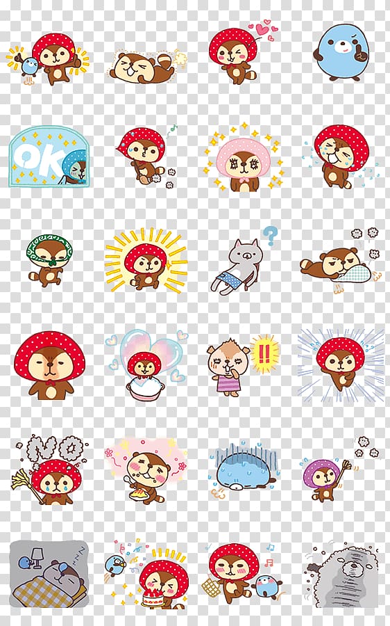 Sticker きれいずきん生活 LINE NEWS San-X, shop goods transparent background PNG clipart