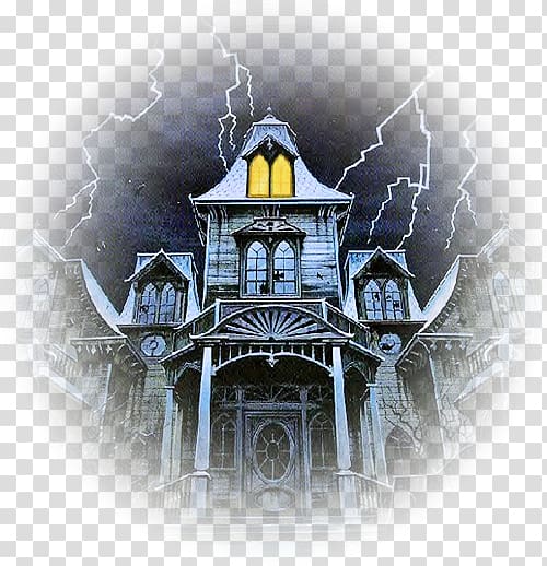Spooky Haunted Houses Ghost The Haunted Mansion, gliters transparent background PNG clipart