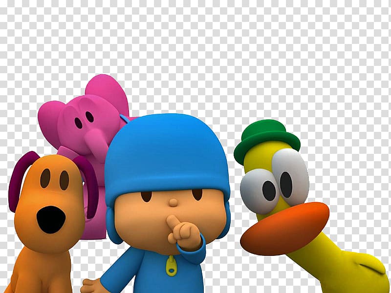 four Pocoyo characters illustration, Desktop Cartoon , pocoyo transparent background PNG clipart