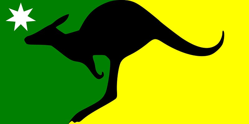 Flag of Australia Flag of Australia Kangaroo Flag of the United Kingdom, kangaroo transparent background PNG clipart