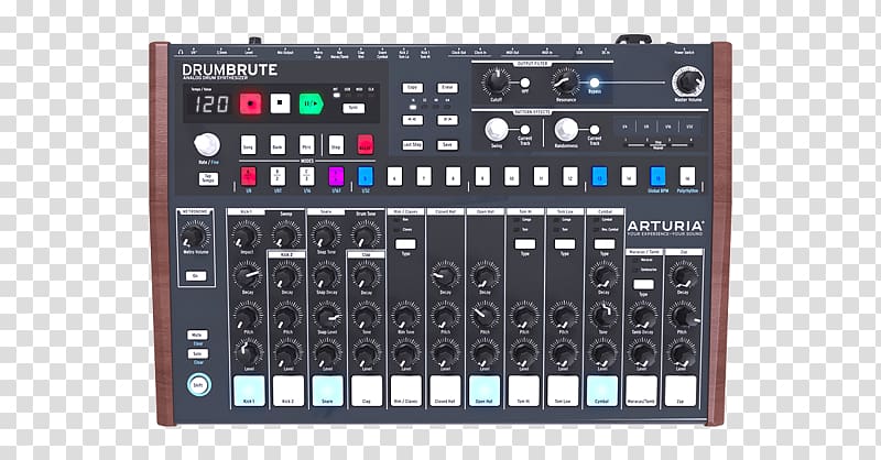 Arturia DrumBrute Impact Drum machine Arturia KeyLab 88 BE, drum machine transparent background PNG clipart