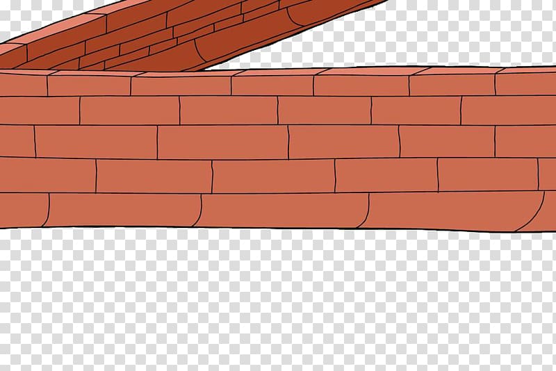 Bricklayer Wall Wood stain Material, The red brick wall corner transparent background PNG clipart
