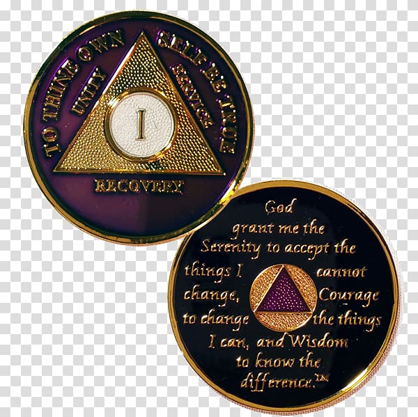 Alcoholics Anonymous Narcotics Anonymous Sobriety coin Charms & Pendants Gold, 50 year anniversary transparent background PNG clipart