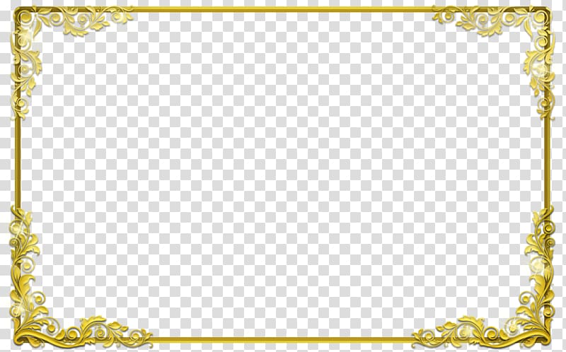 Gold frame , Golden Border s, yellow floral frame transparent background PNG clipart