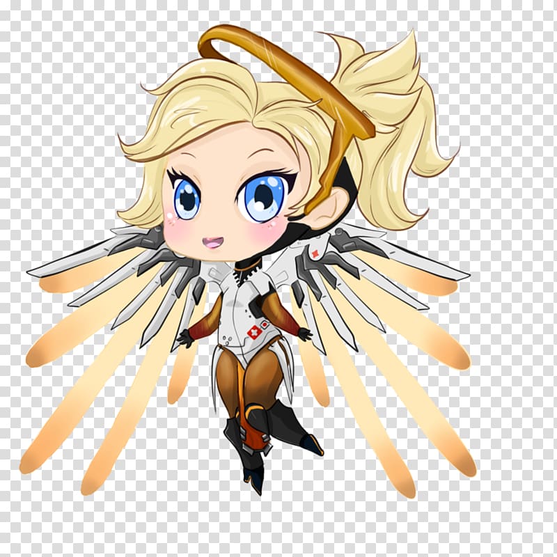 Chibi Drawing Mercy Overwatch, Chibi transparent background PNG clipart