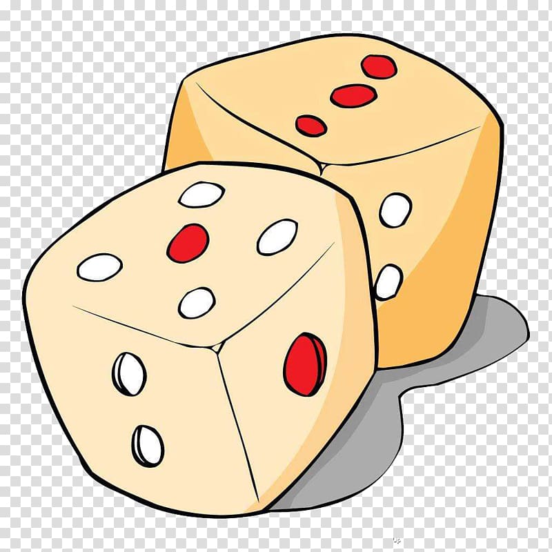 Dice game , Cute hand painted dice transparent background PNG clipart