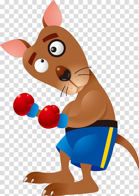 Boxing kangaroo Cartoon , kangaroo transparent background PNG clipart