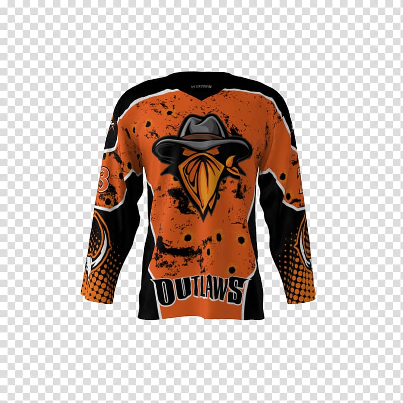 Hockey jersey Williamsport Outlaws T-shirt Ice hockey, T-shirt transparent background PNG clipart