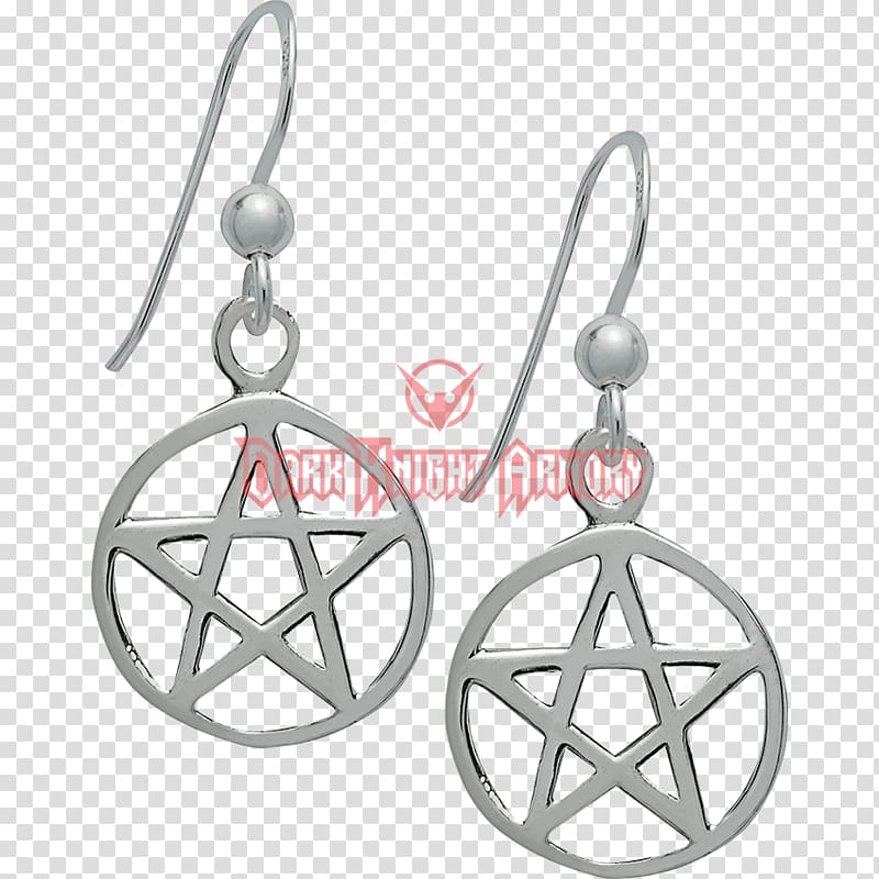 Earring Pentacle invertit Pentagram Wicca, symbol transparent background PNG clipart