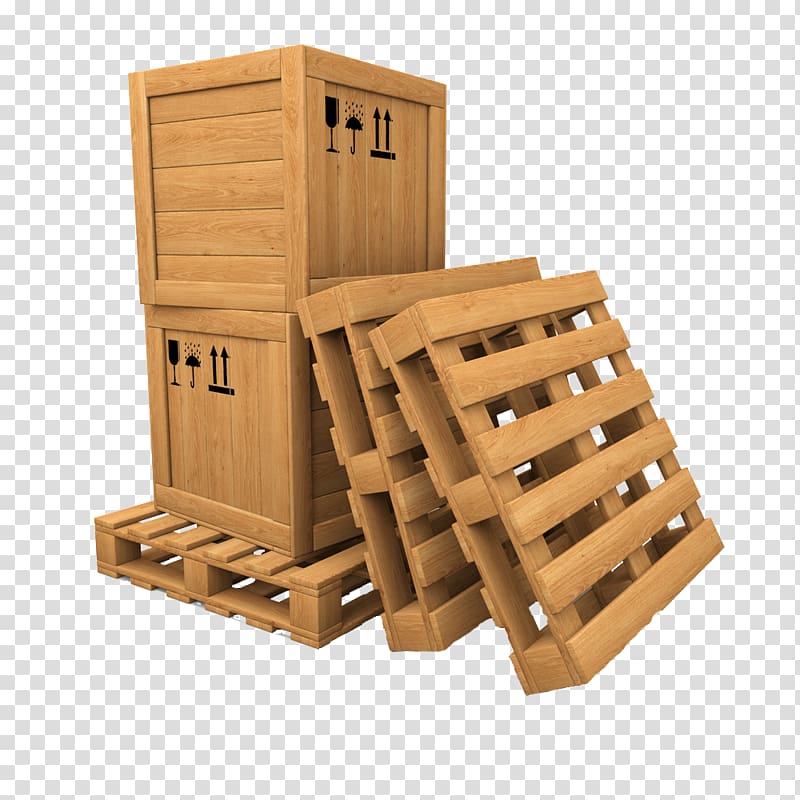 Wooden box Pallet Cargo Less than truckload shipping, pallet transparent background PNG clipart