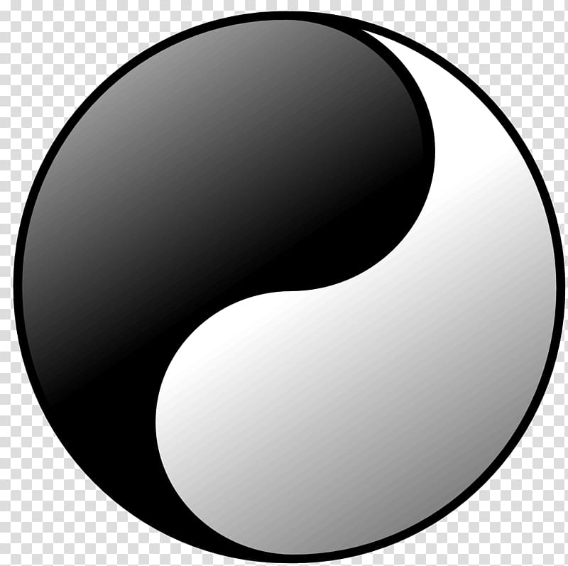 Monochrome , ying yang transparent background PNG clipart