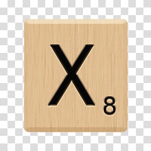 X8 scrabble , Scrabble Tile X transparent background PNG clipart