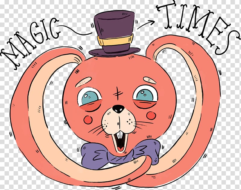 Magic Circus Illustration, Animal rabbit Poster transparent background PNG clipart