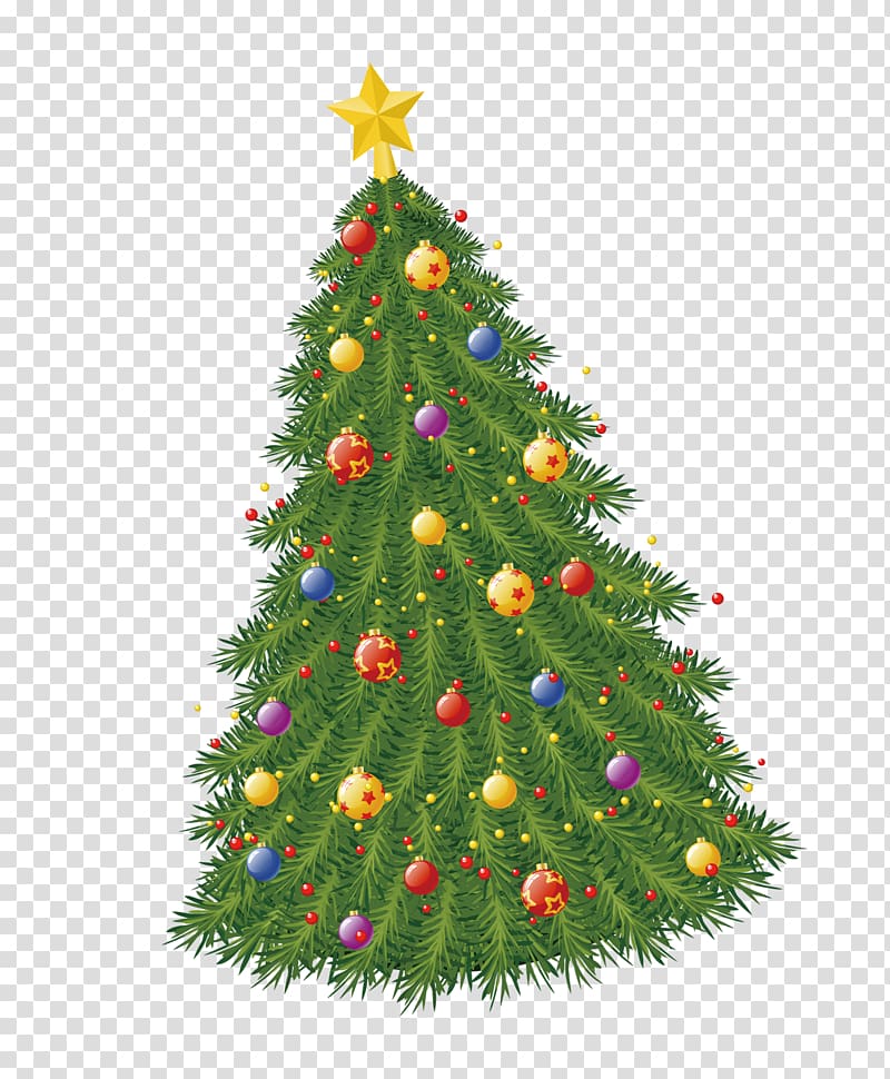 Santa Claus Christmas tree Christmas ornament , Beautiful Christmas tree transparent background PNG clipart