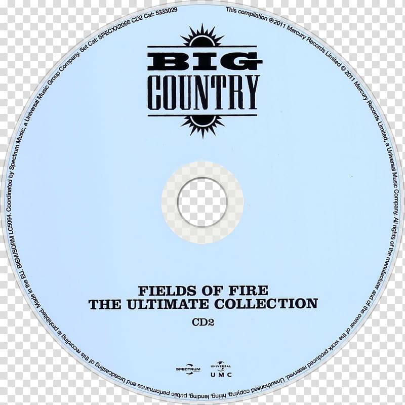 Compact disc Fields of Fire: The Ultimate Collection Big Country Album Music, The Ultimate Collection transparent background PNG clipart