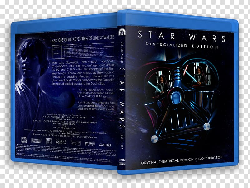 Luke Skywalker Blu-ray disc Harmy\'s Despecialized Edition Star Wars Film, star wars transparent background PNG clipart