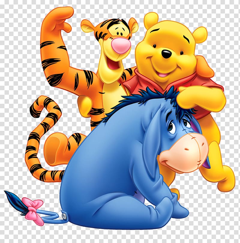 Tigger, Winnie the Pooh and Eeyore illustration, Eeyore Winnie the Pooh Piglet Winnie-the-Pooh Tigger, Winnie Pooh transparent background PNG clipart