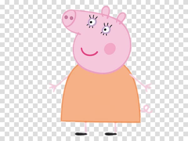 Mummy Pig Daddy Pig George Pig Miss Rabbit, pig transparent background PNG clipart