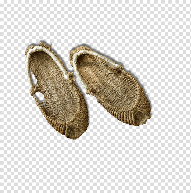 Slipper Jipsin Sandal, Pair of straw sandals transparent background PNG clipart