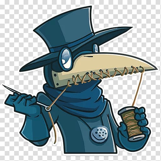 Plague doctor Telegram Sticker, mad doctor transparent background PNG clipart