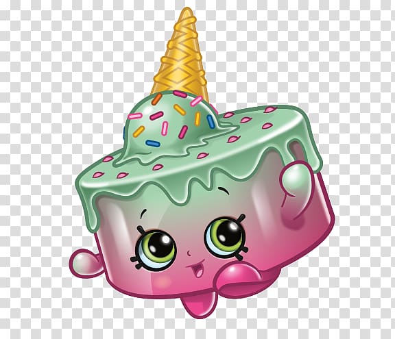 ice cream shopkins, Ice Cream Cones Birthday cake Swiss roll, Shopkins transparent background PNG clipart