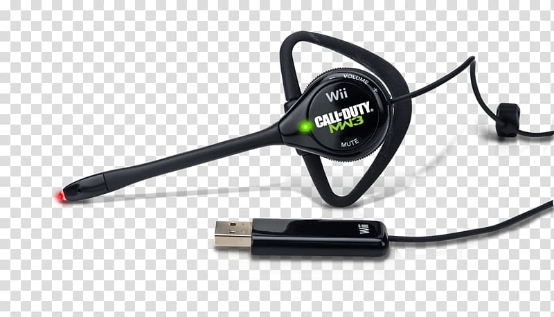 Wii Call of Duty: Black Ops Call of Duty: Modern Warfare 3 PlayStation 3 Xbox 360, headset transparent background PNG clipart