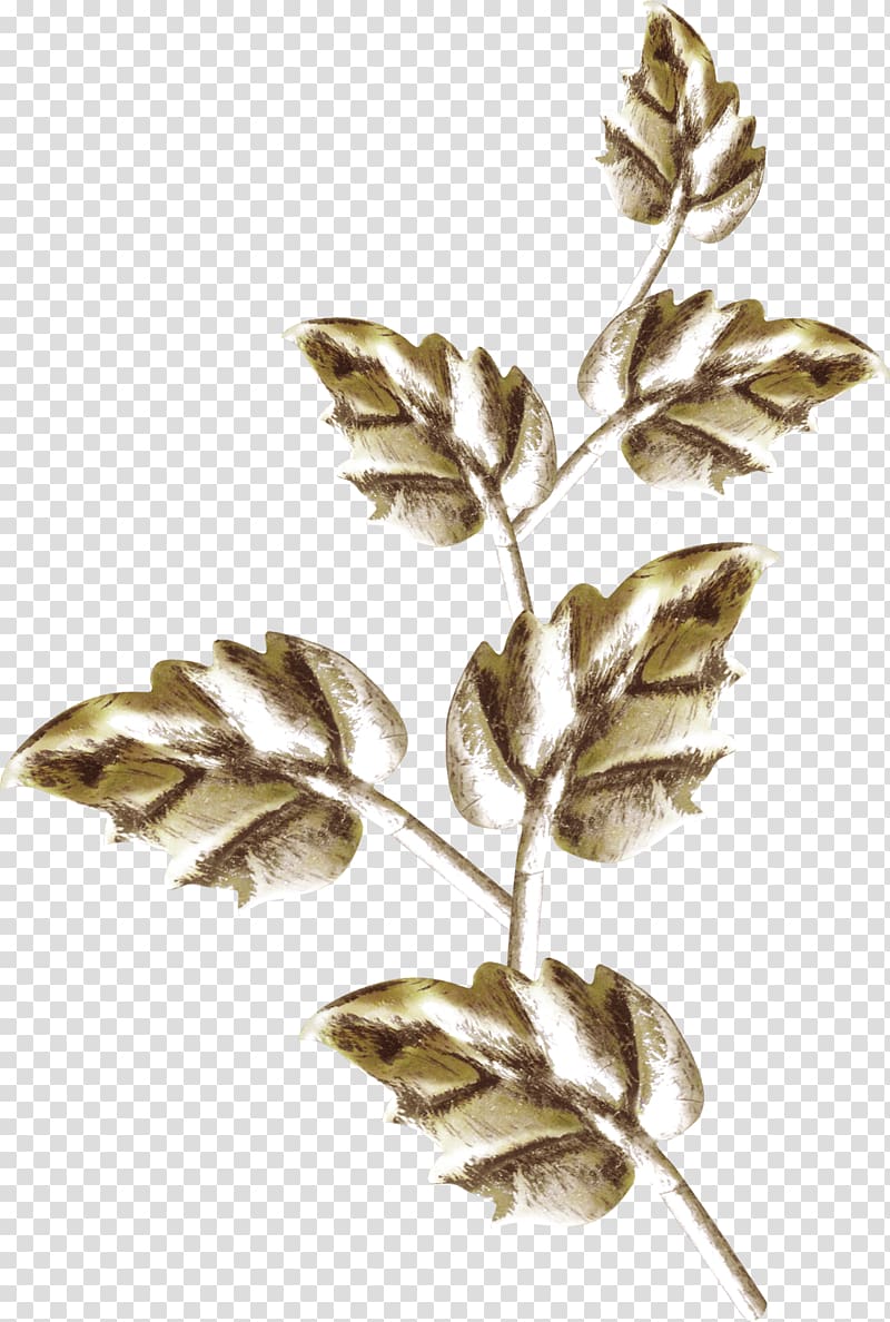 Leaf Twig Gold, Gold leaf,Bronze leaves transparent background PNG clipart