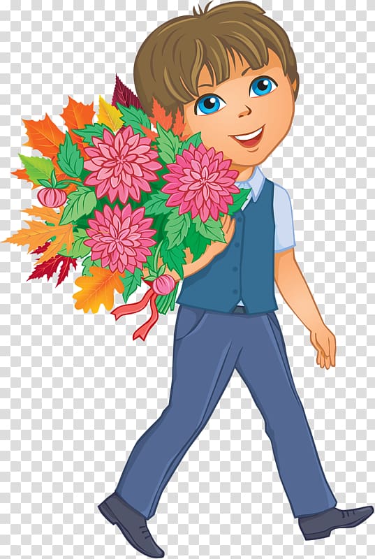 Illustration, Flowers boy transparent background PNG clipart
