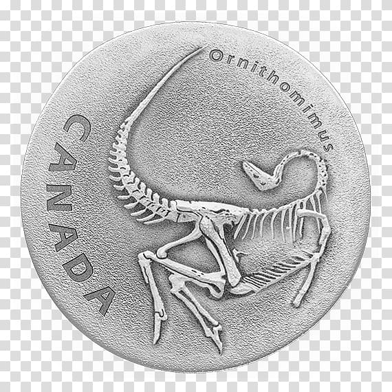 Silver coin Ornithomimus Silver coin Canada, Coin transparent background PNG clipart