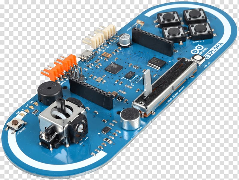 Microcontroller Arduino Esplora Sensor Atmel AVR, programmer transparent background PNG clipart