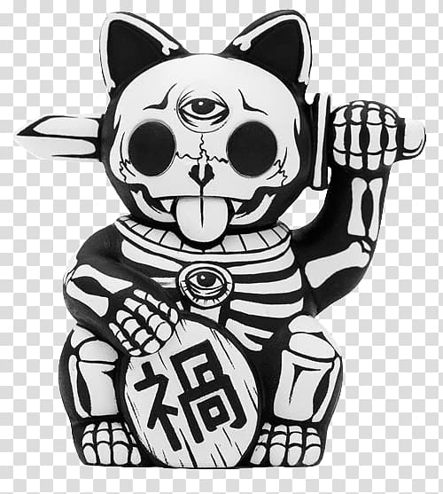 Calavera Maneki-neko Catbus Daruma doll, Maneki neko transparent background PNG clipart