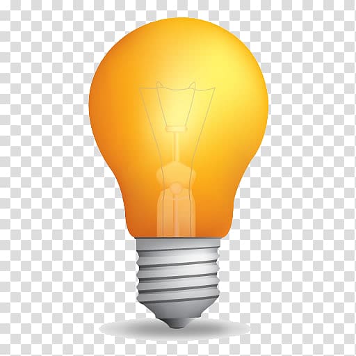Incandescent light bulb Color Icon, light bulb transparent background PNG clipart