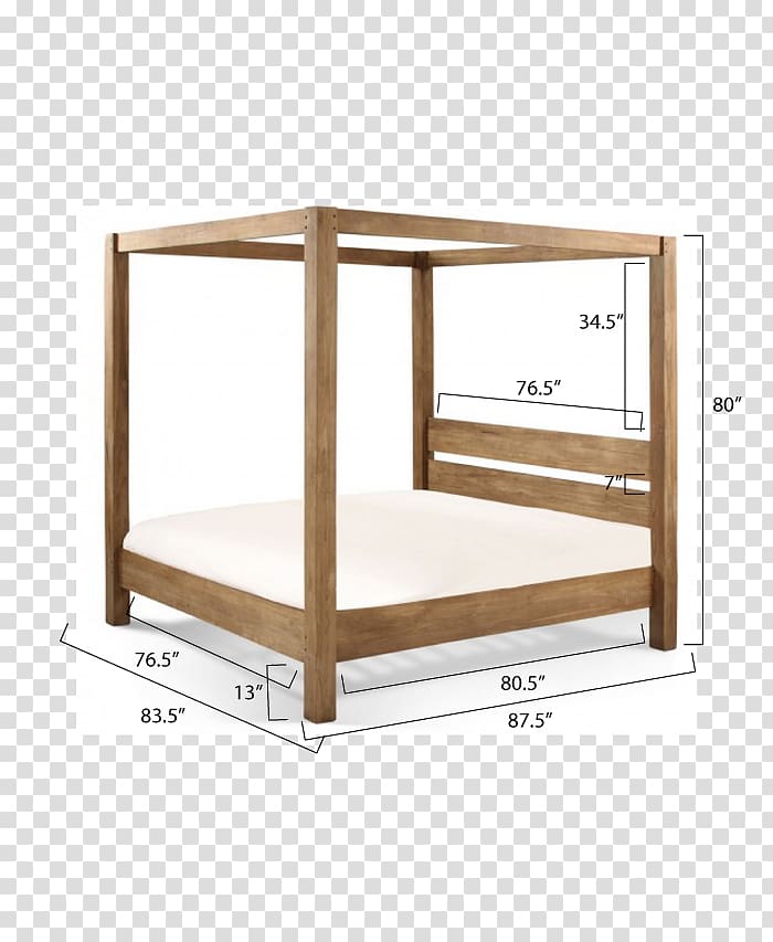 Four-poster bed Canopy bed Bed size Bed frame, bed transparent background PNG clipart