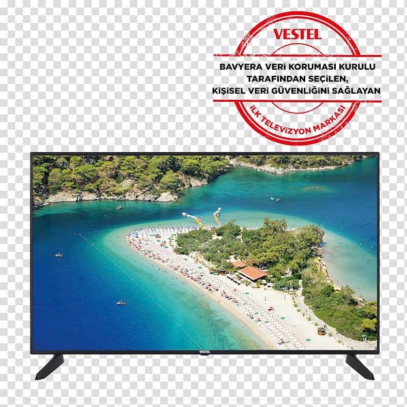 LED-backlit LCD Vestel Television Smart TV 1080p, led tv transparent background PNG clipart