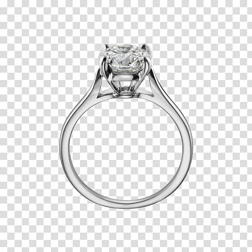 Engagement ring Diamond Cartier, ring transparent background PNG clipart