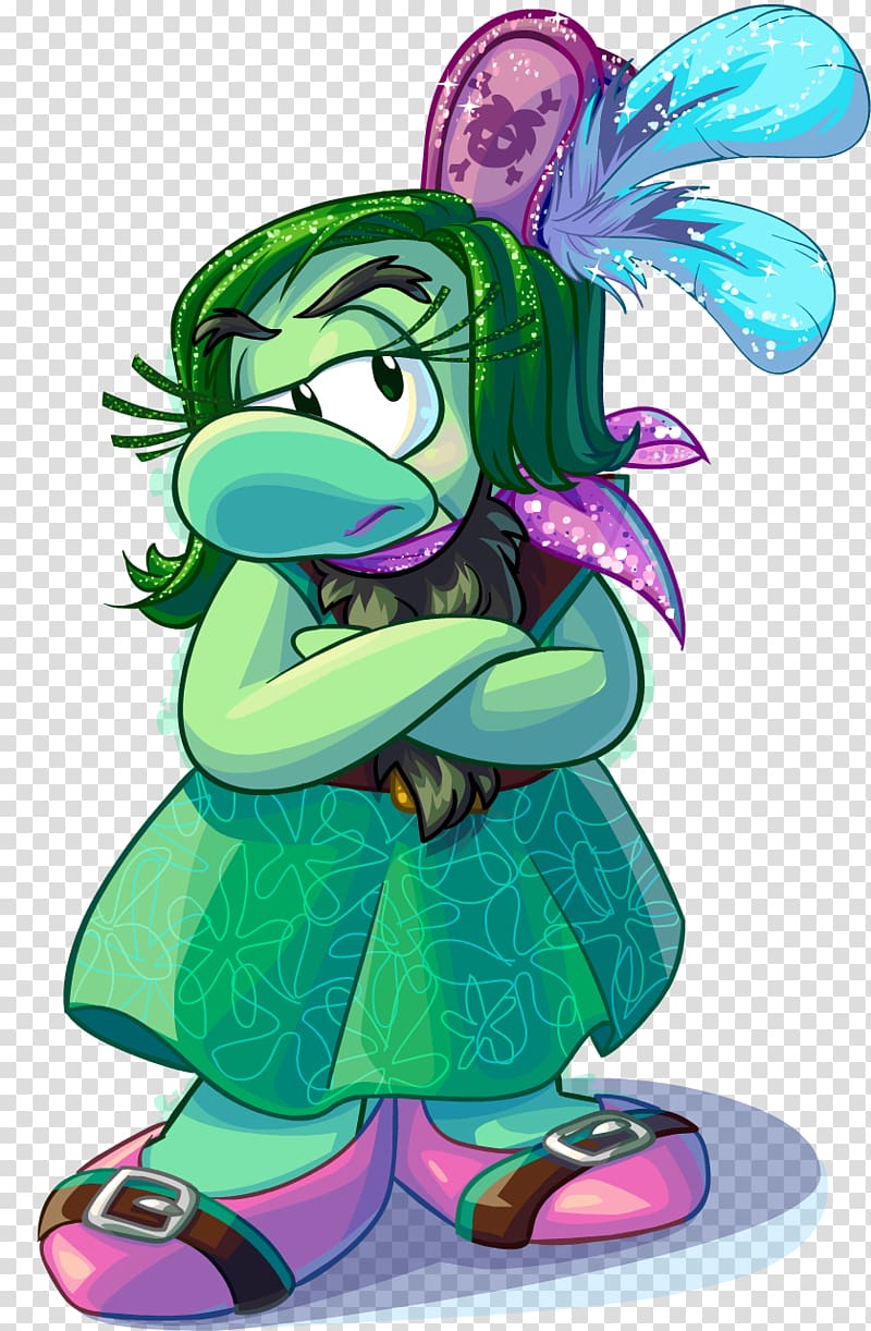 Club Penguin Bing Bong Disgust, inside out transparent background PNG clipart