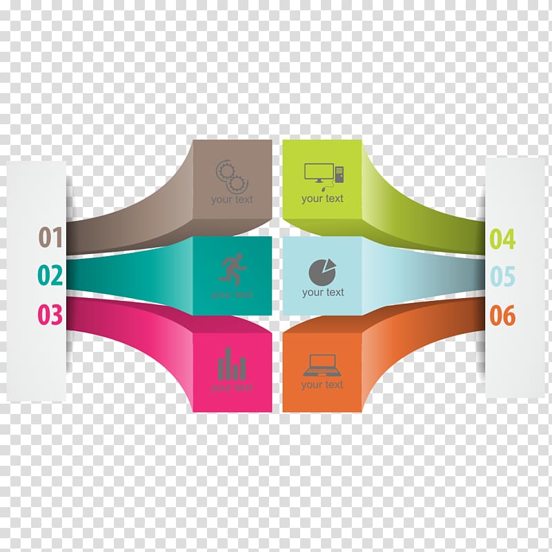 assorted-color line illustration, Chart Infographic, PPT information transparent background PNG clipart