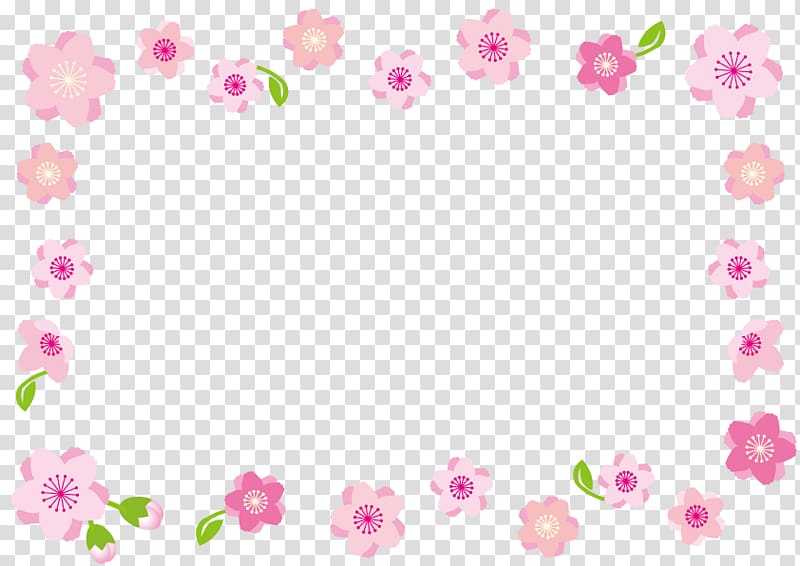 Rectangular frame with Peach blossom., others transparent background PNG clipart