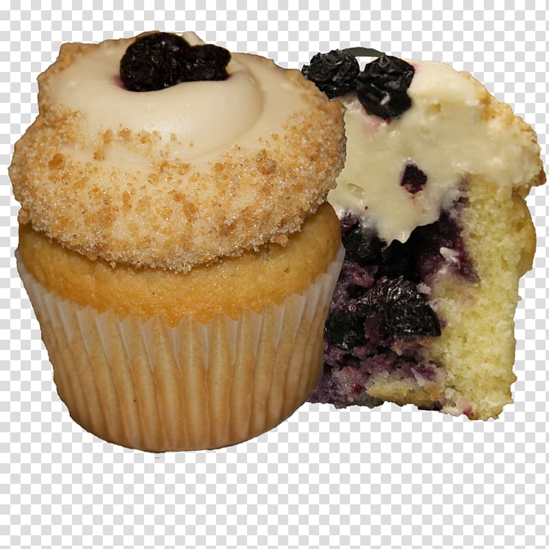 Cupcake Cobbler Muffin Cream Frosting & Icing, blueberry transparent background PNG clipart