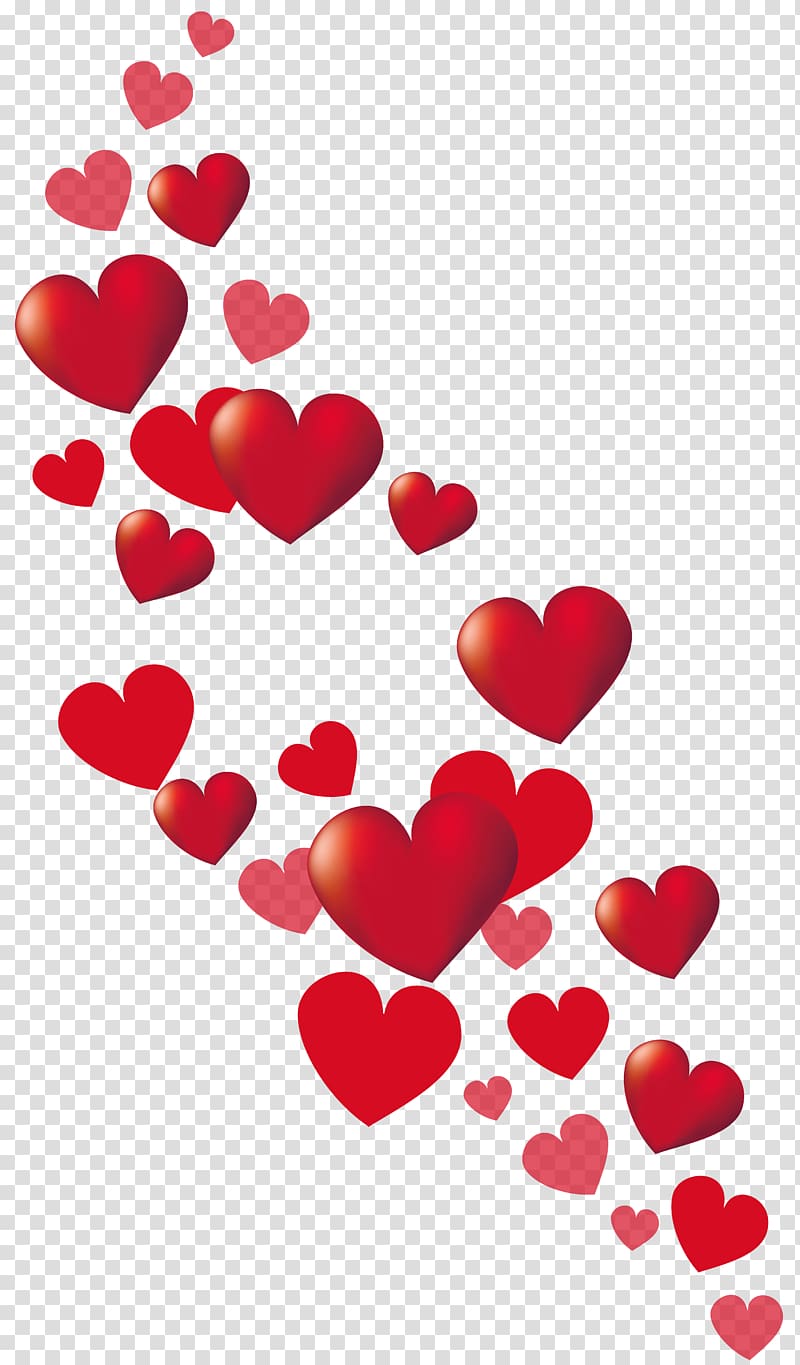 red heart illustration, Heart Valentine\'s Day , Little Hearts transparent background PNG clipart