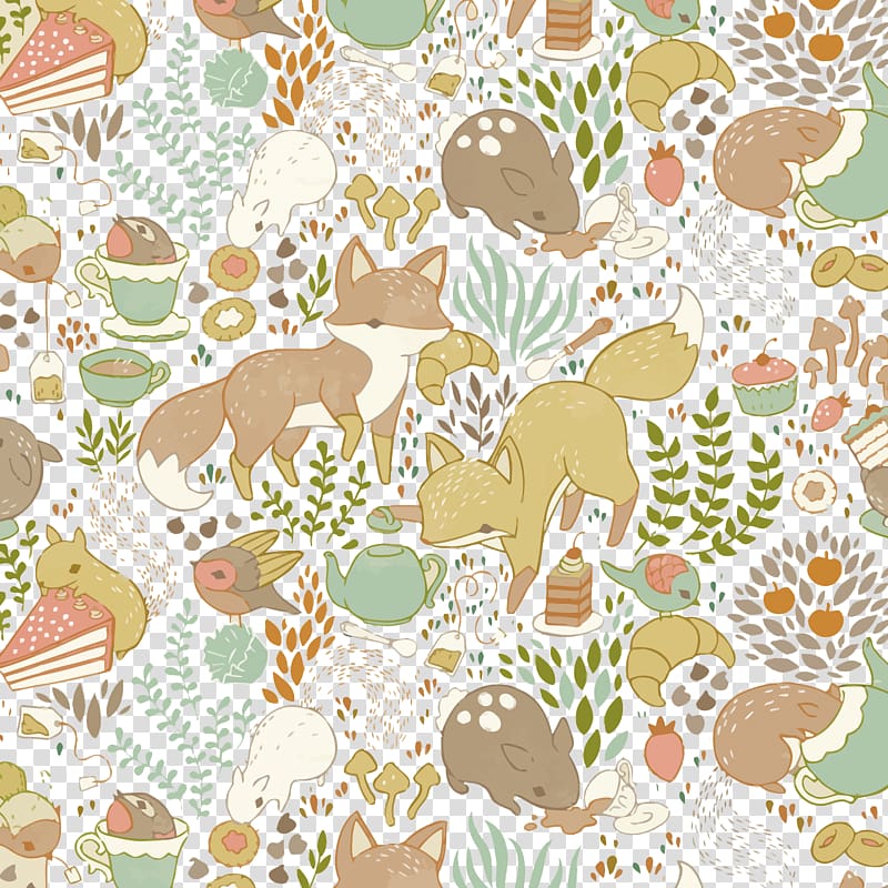 Paper Animal Illustration, small fresh forest animals transparent background PNG clipart