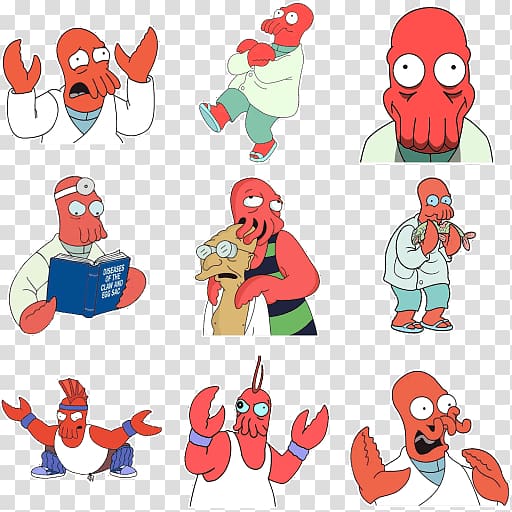 Zoidberg Sticker Character Cartoon, Zoidberg transparent background PNG clipart